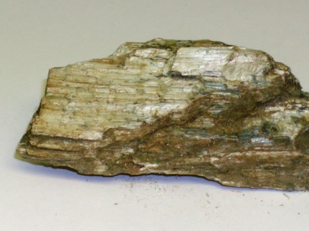 Hand specimen of asbestiform tremolite from El Dorado County, California